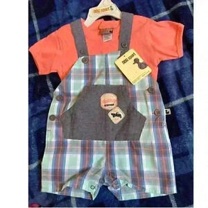 Dog sport Baby Boys NWT Shorts Jumper with Shirt Sleeves